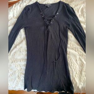 Express lace up long sleeve size xs